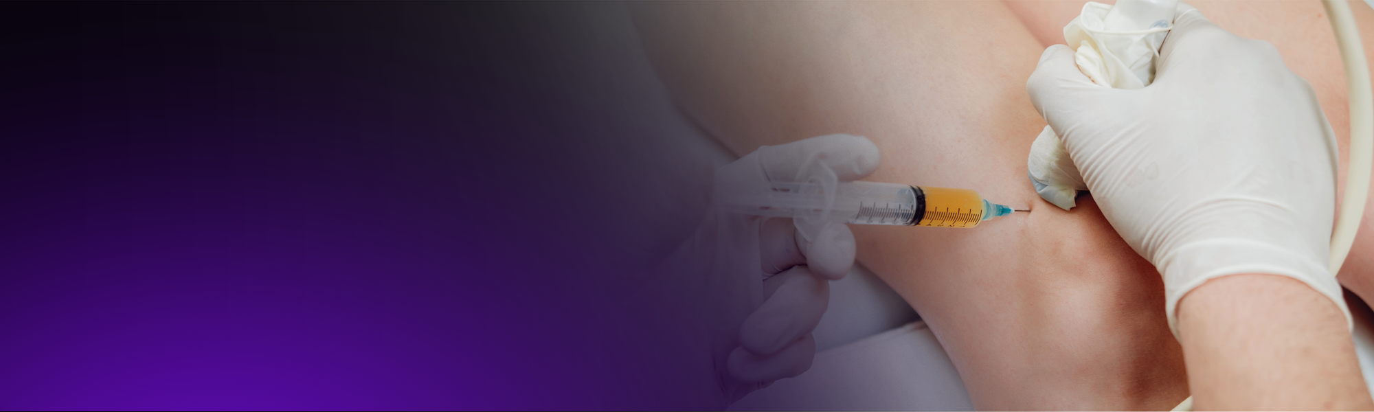 A patient receives an ultrasound guided PRP injection
